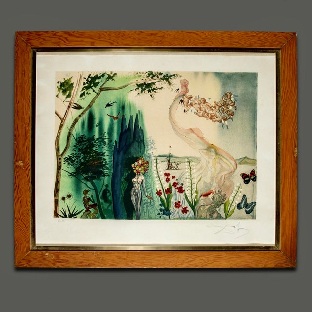 Salvador Dalì 1970s Surrealist Signed Original Work on Paper For Sale - Image 6 of 6