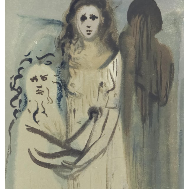 Salvador Dalí 1963 Dalí Divine Comedy Engraving Purgatoire Chant 16 "La Fumée Des Coléreux" (The Smoke of the Angry) For Sale - Image 4 of 9