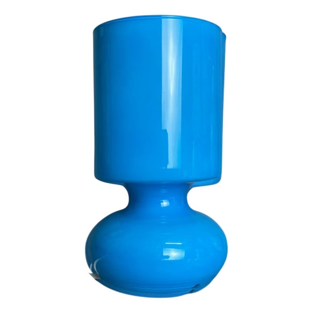 Blue Glass Table Lamp from Ikea, 2000s For Sale