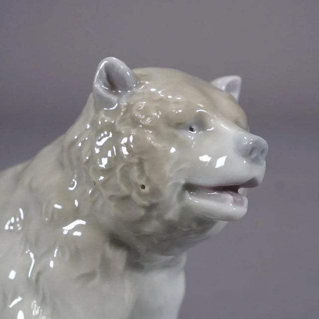 Vintage Porcelain Bear Statue, Germany, ca 1950s For Sale - Image 4 of 6