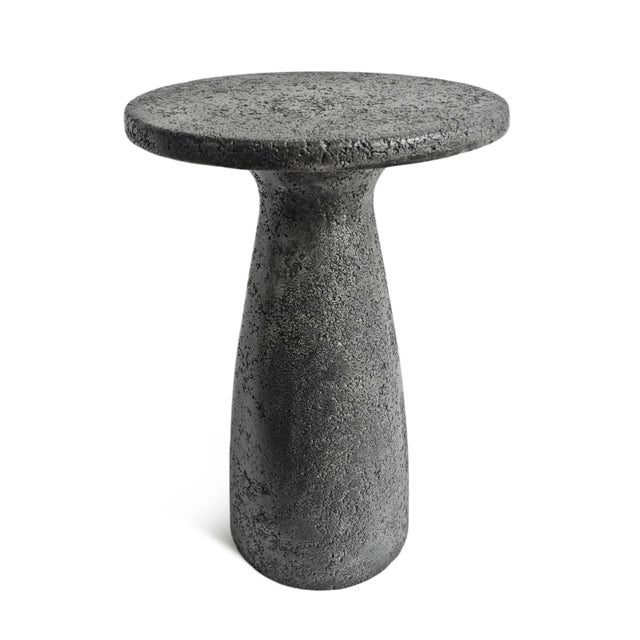 2020s Charcoal Hourglass Outdoor Side Table Tall For Sale - Image 5 of 9