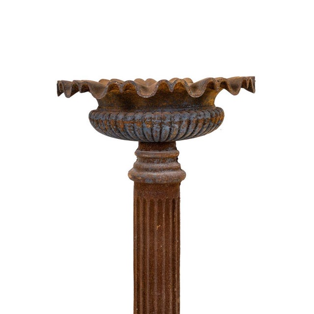 Tall Cast Iron Garden Planters, Set of 2 For Sale - Image 3 of 14