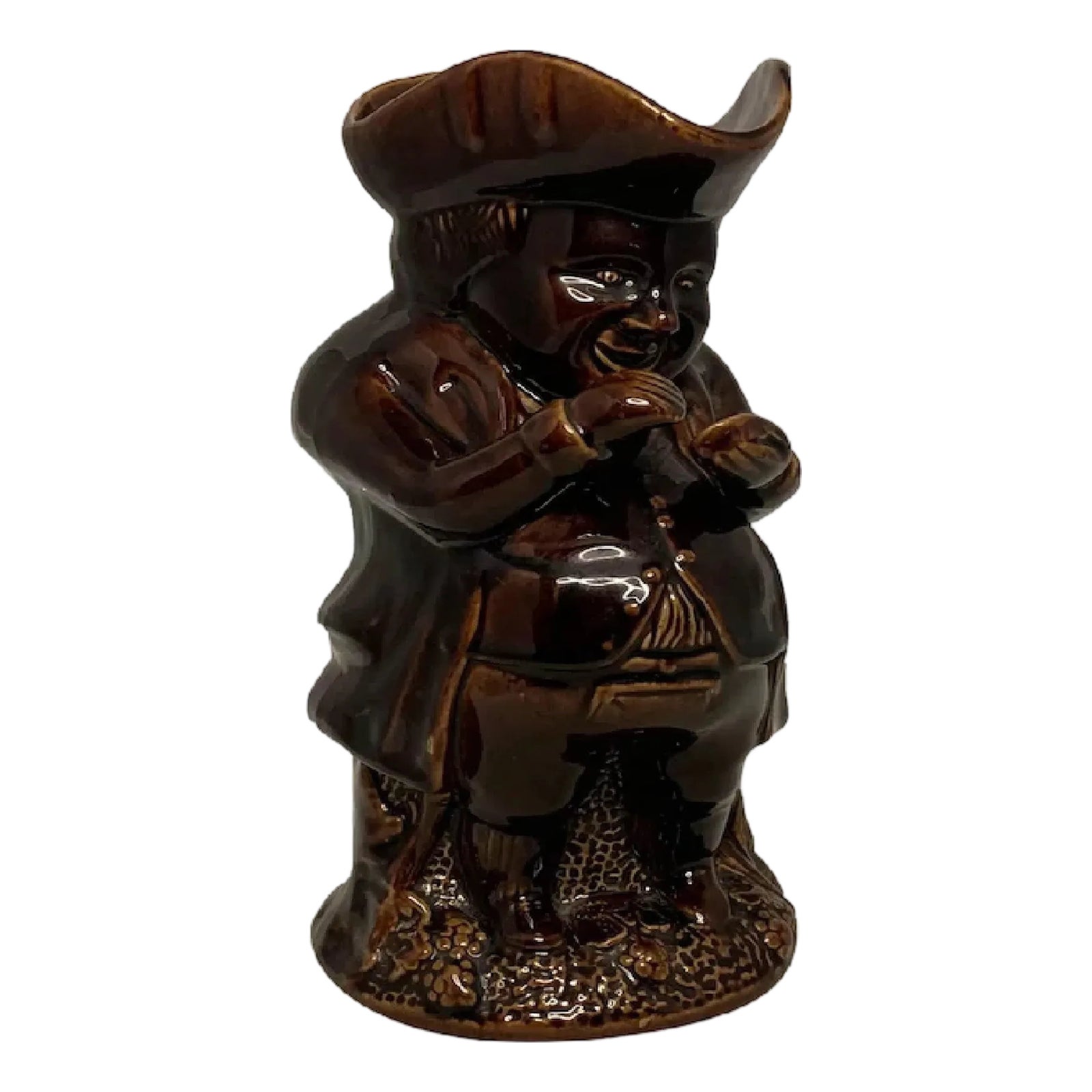 Antique Rockingham Glazed Toby Jug - Snuff Taker Figurine | Chairish