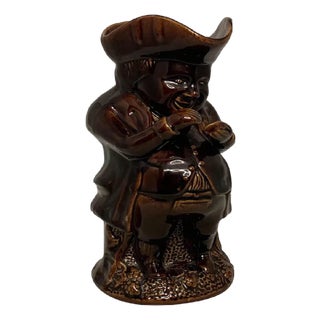 Antique Rockingham Glazed Toby Jug - Snuff Taker Figurine For Sale