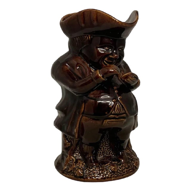 Antique Rockingham Glazed Toby Jug - Snuff Taker Figurine For Sale