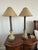 Brown Vintage Transitional Ethan Allen Hand Painted Candlestick Lamps, a Pair For Sale - Image 8 of 8