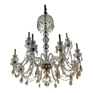 Superb Irish Crystal Louis XVI Style Entryway Chandelier For Sale