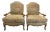 Century Furniture French Style Bergère Armchairs in Floral Upholstery, a Pair For Sale