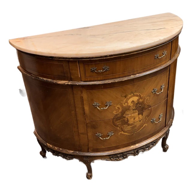 Neoclassical Semicircular Demi-Lune Commode, 19th Century For Sale