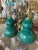 Vintage Pair Gourd Green Crackle Glaze Porcelain Table Lamps Newly Wired Brass For Sale - Image 4 of 12
