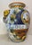 Italian Monumental Antique Hand Painted Italian Majolica Terracotta Pottery Olive Vase For Sale - Image 3 of 15