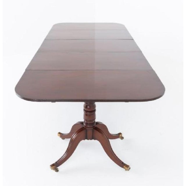 Regency Mahogany Dining Table with Two Pedestals, 1810s For Sale - Image 4 of 5