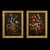 Pair of still lifes painted in oil on canvas with valuable execution qualities, depicting gilded bronze vases with...