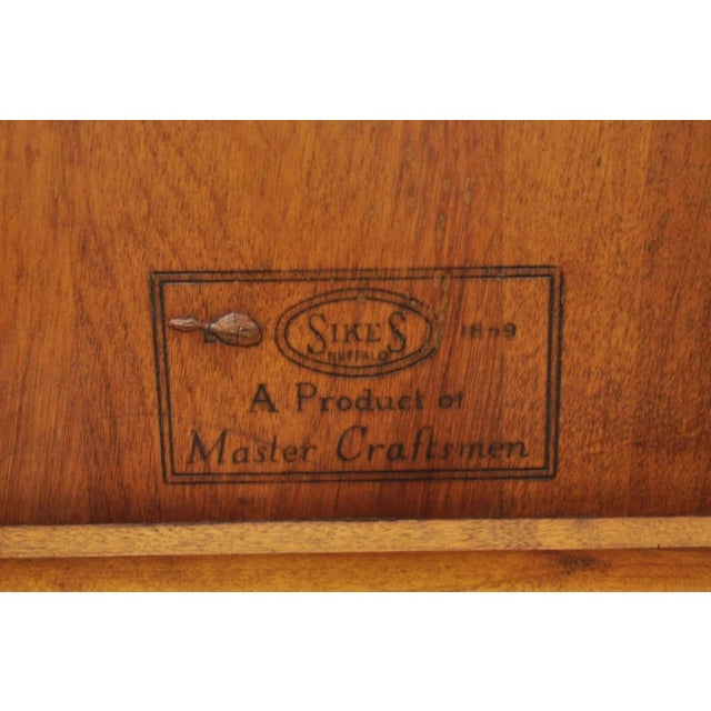 Vintage Sikes Co Maple Wood American Colonial Style Rocker Rocking Chair (A) For Sale - Image 10 of 11