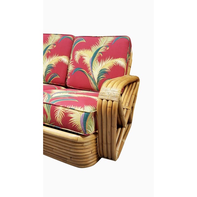 1930s 1930s Paul T. Frankl 4-Strand Square Pretzel Round-Back 3-Seat Sofa Restored For Sale - Image 5 of 12