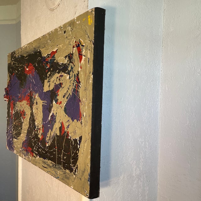 Snake” by John Frates, Mid Century Modern, #1723, 24x36x1.75 In. For Sale - Image 10 of 12