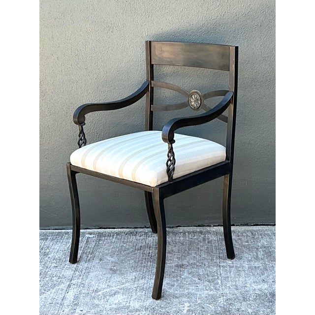 Vintage Twisted Iron Arm Chair For Sale - Image 10 of 12