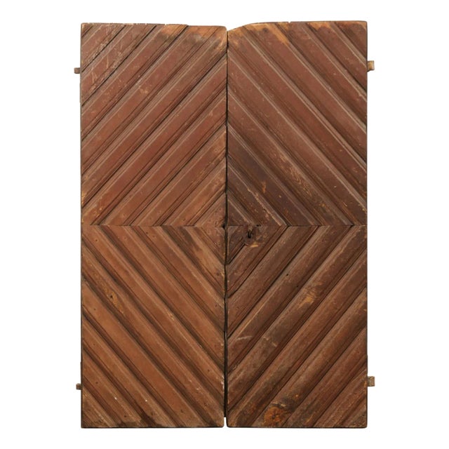 Pair 19th Century Swedish Diamond Pattern Doors For Sale