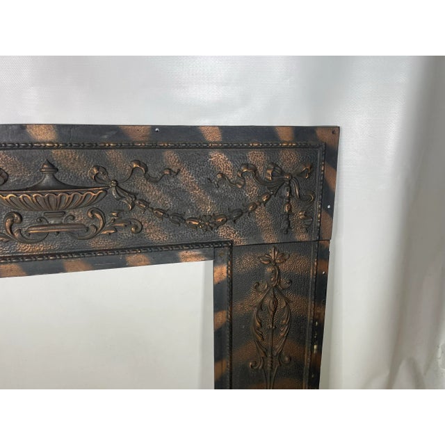 Early 20th Century Arts and Craft Cast Iron Urn/Floral Fireplace Surround For Sale - Image 5 of 9