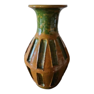 Mid 20th Century Rustic Pottery Vase Made in Italy