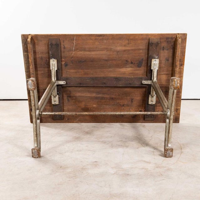 1930's Original Cast Base Fischel Bistro Dining Table. Fischel was founded in 1871 by Czech born David Gabriel Fischel, a...