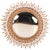 With a nod to the Art Nouveau style, this round frame is adorned with an ivory glass sunburst-style motif. This example is...