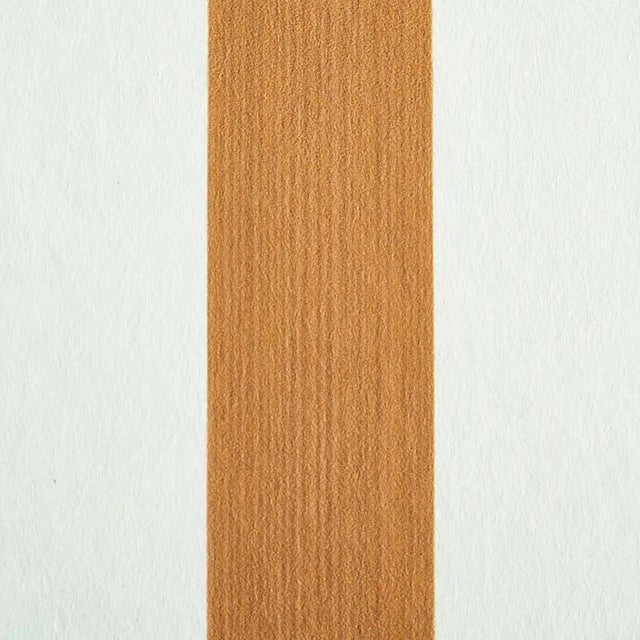 Transitional Sample - Schumacher Edwin Stripe Medium Wallpaper in Butternut For Sale - Image 3 of 4