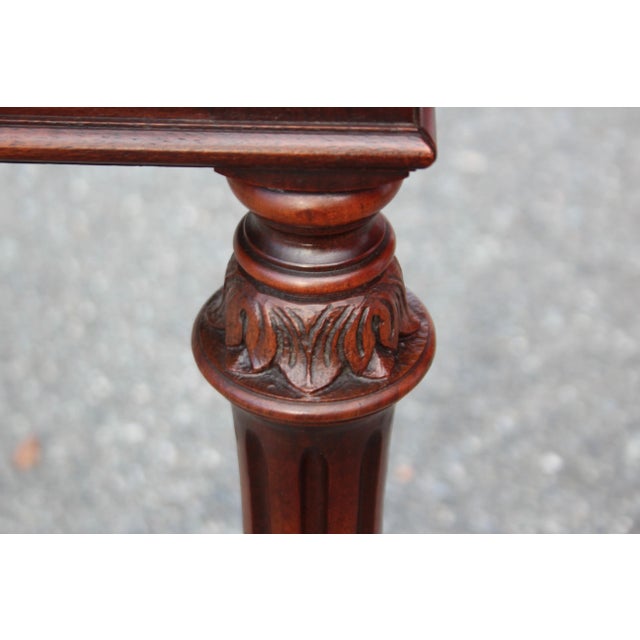 Wood Early 20th Century Vintage Georgian Mahogany 1-Drawer Drop-Leaf Writing Table For Sale - Image 7 of 12