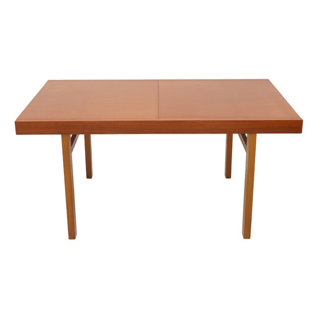 Rectangular Dining Table with Extendable Top, 1960s For Sale