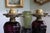 Metal Antique Amethyst Owl & Shield Converted Lamps, Attributed to Boston & Sandwich—Pair For Sale - Image 7 of 18