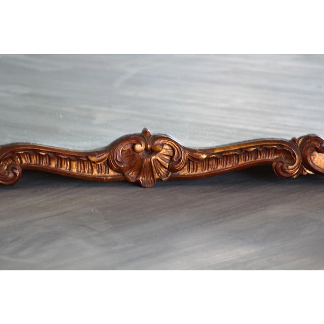 Mid-Century Modern Hollywood Regency Gilded Mirror For Sale - Image 3 of 7