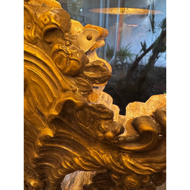 One-of-a-Kind Giltwood Architectural Fragment Table Lamp For Sale In Houston - Image 6 of 8