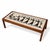 Cream Mid-Century Egyptian-Style Teak and Tile Coffee Table For Sale - Image 8 of 8
