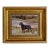 Labrador Retriever With Duck Oil Painting Print on Canvas in Antiqued Gold Frame- a 5" X 6" Framed to a 8-1/2" X 9-1/2" For Sale