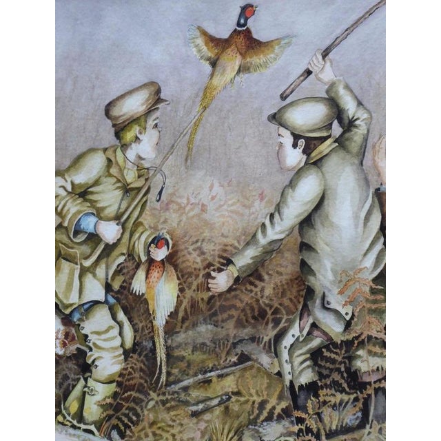 Anthony Palmer, Brightling Beaters, 20th Century, Watercolor on Paper, Framed For Sale - Image 12 of 14