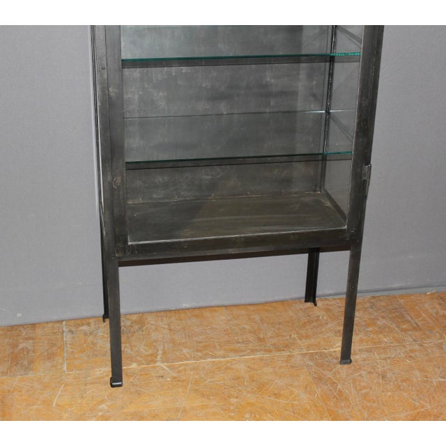 Black Lacquered Iron Display Case, 1920 For Sale - Image 4 of 14