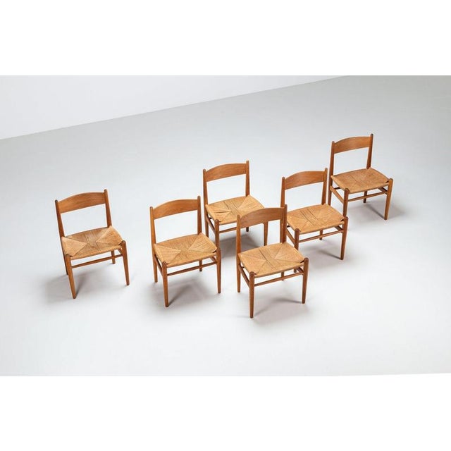 Mid-Century Modern Model CH36 Dining Chairs in Oak by Hans J. Wegner Carl Hansen & Son, Denmark, 1970, Set of 6 For Sale - Image 3 of 16
