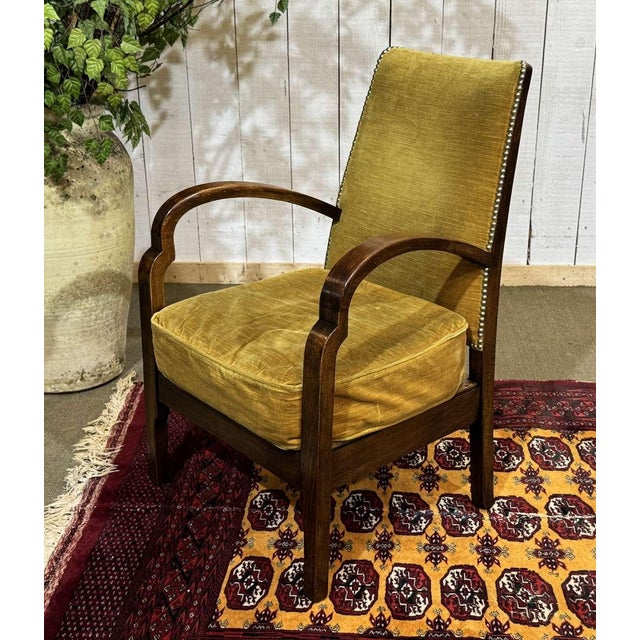 Vintage English Bridge Chair in Beechwood, 1950s For Sale - Image 4 of 12