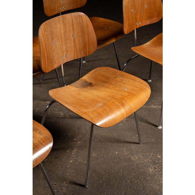 Wood Set of Six Mid-Century Eames DCM Dining Chairs by Herman Miller For Sale - Image 7 of 18