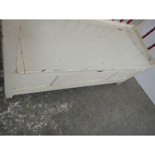 Fir Bench with Storage, 1950s For Sale - Image 10 of 11