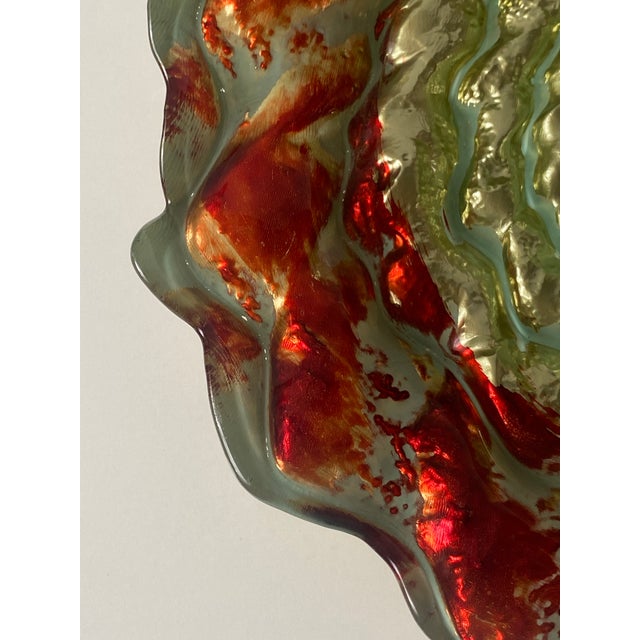 Avocado Vintage Mediterranean Art Glass Centrepiece/Bowl For Sale - Image 8 of 12