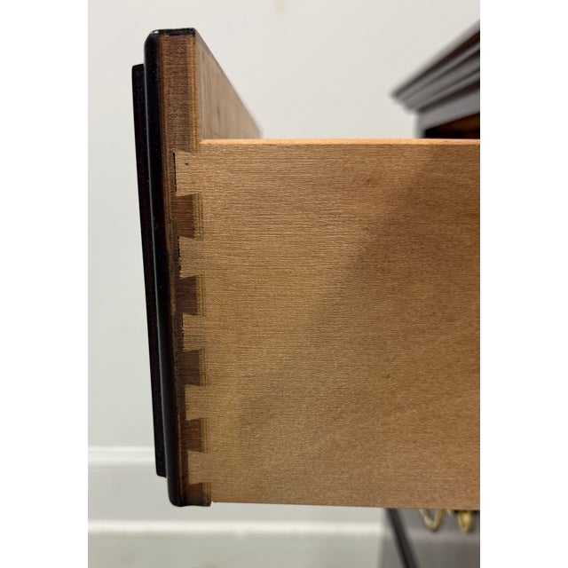 Thomasville Mahogany Chippendale Style Nine-Drawer Triple Dresser For Sale - Image 13 of 16