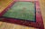 Art Deco 1920s Green Floral Vase Antique Chinese Art Deco Rug 8'0" X 9'4" Handknotted Wool Carpet For Sale - Image 3 of 9