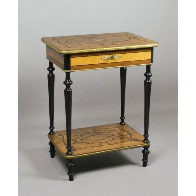 Antique French Marquetry Work Table For Sale - Image 12 of 14