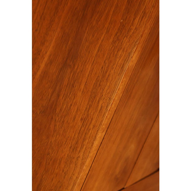 Mid Century Modern Sculpted Walnut Long Dresser For Sale - Image 13 of 18