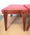 Vintage Red Beech Poufs, Italy, 1940s, Set of 2 For Sale - Image 4 of 9