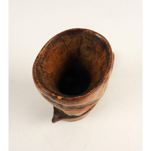 Antique Hand Carved Wood Boot Match Holder Striker For Sale - Image 4 of 6