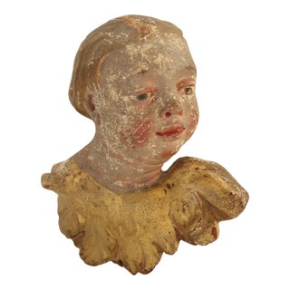 18th Century Carved French Giltwood Putti/Cherub For Sale