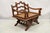 Vintage Chinoiserie Carved Teak Wood Howdah Elephant Saddle Accent Chair. Item features solid wood construction, nicely...