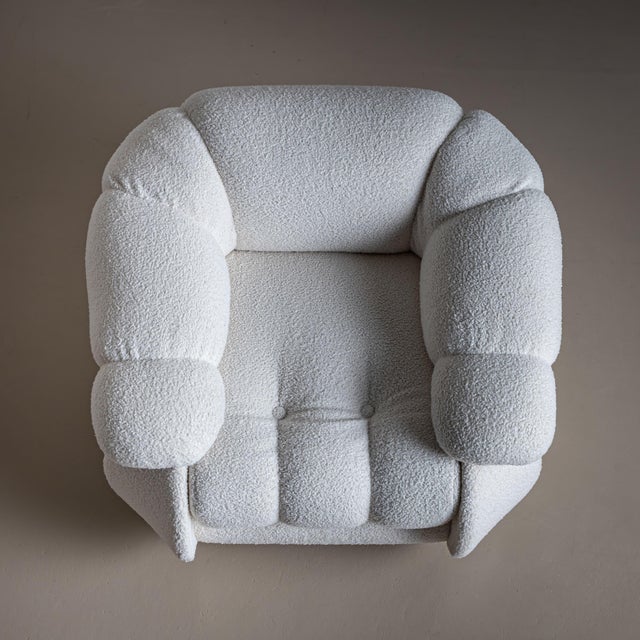 20th Century Pair of White Lounge Chairs by Adriano Piazzesi, Italy For Sale In New York - Image 6 of 9